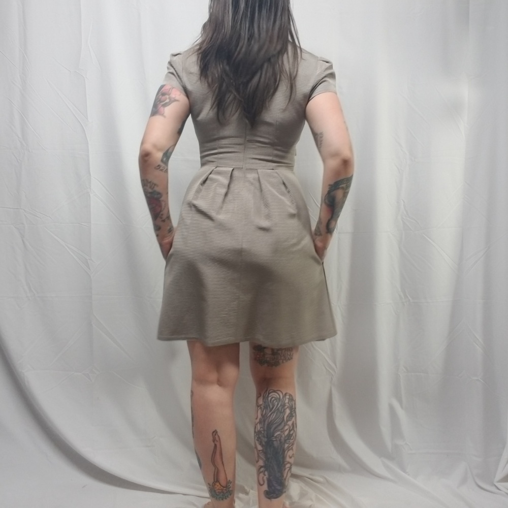 NANETTE LEPORE Silver Gray Metallic Dress - Picture 5 of 8